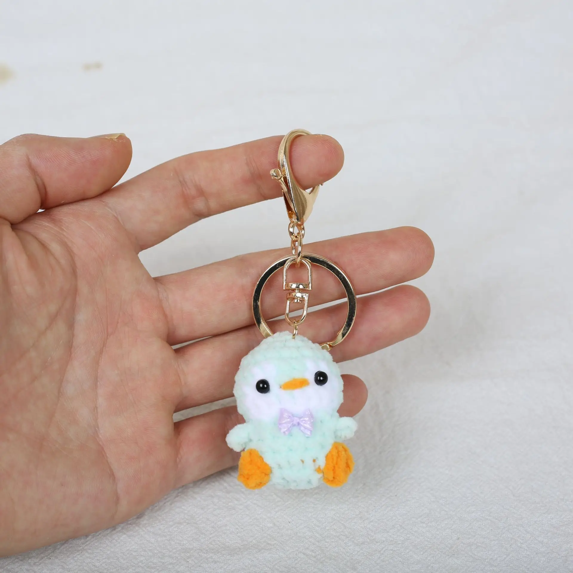 Mini Häkel-Pinguin-Anhänger Handgemachter Pinguin-Schlüsselanhänger Gestrickter Tier-Handyanhänger Geschenk – Detail 5