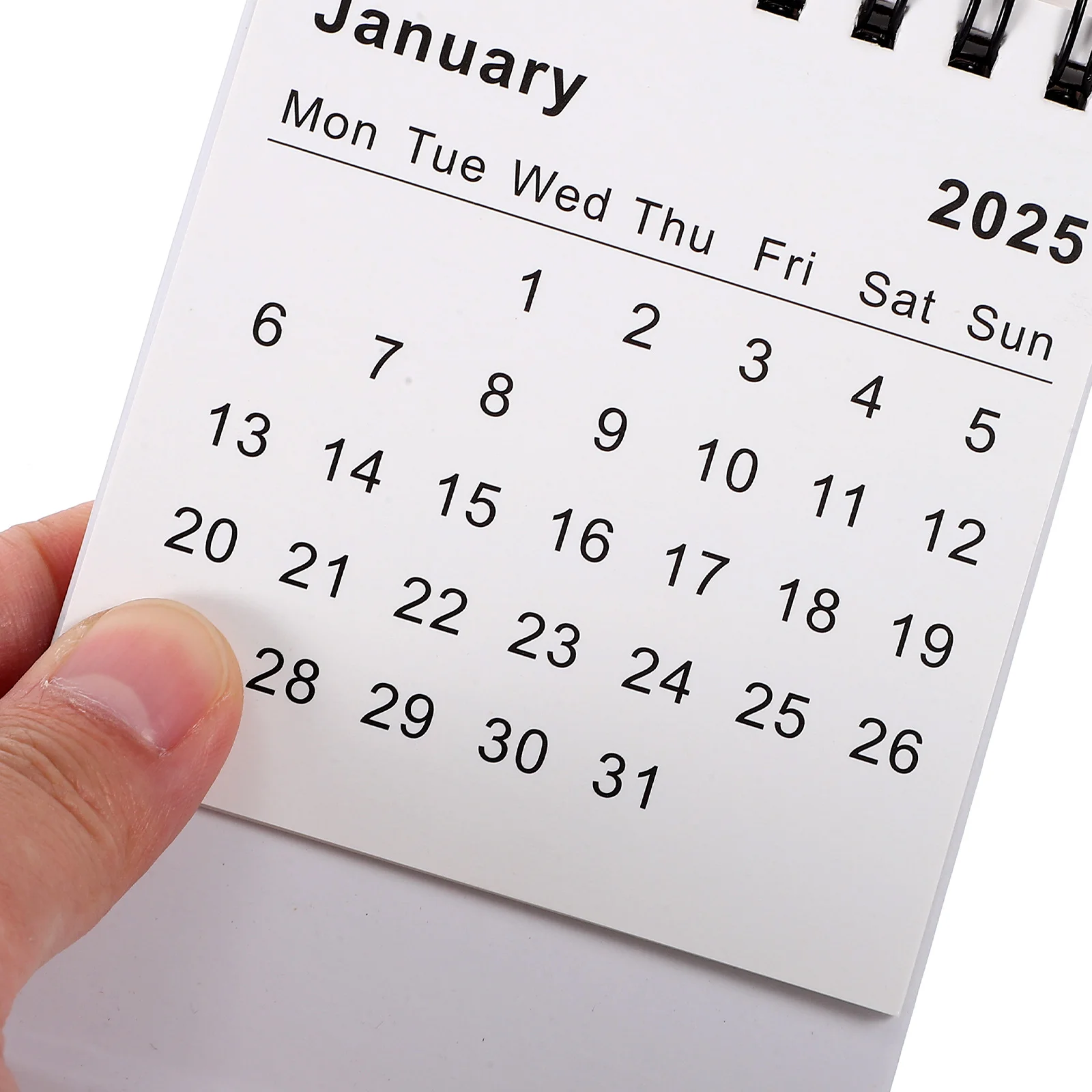 Mini Desk Calendar Novidade Decor, Tabletop Ornamento, Conveniente Desktop Decor, 2024, 2025