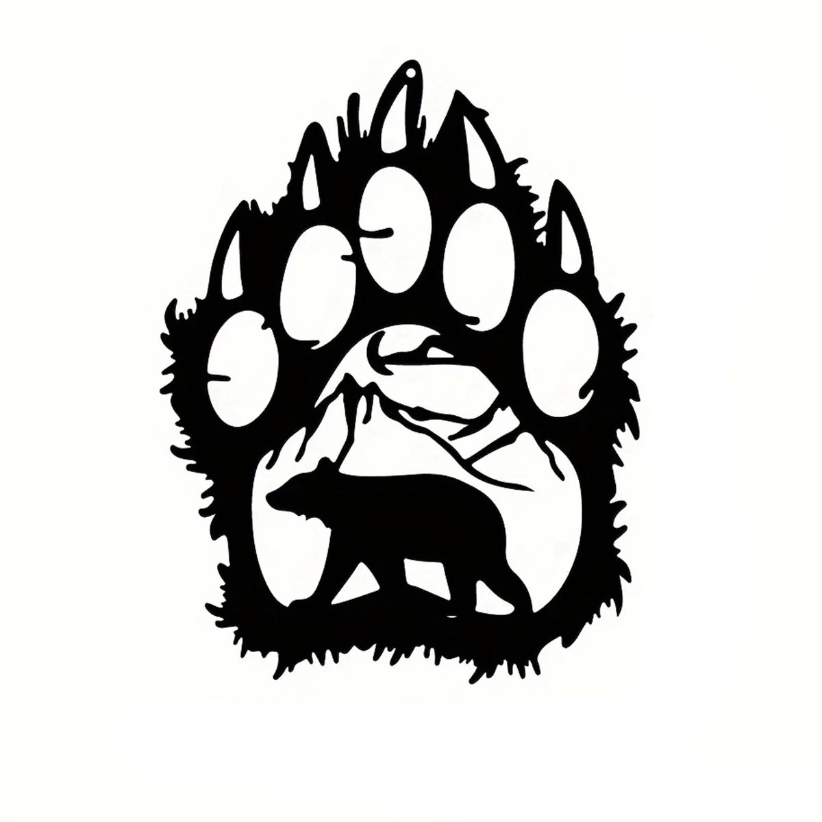 Metal Wall Decor Bear Paw Home Living Room Decor Wall Signs Metal Wall Art Interior Decor Indoor Outdoor Hangings