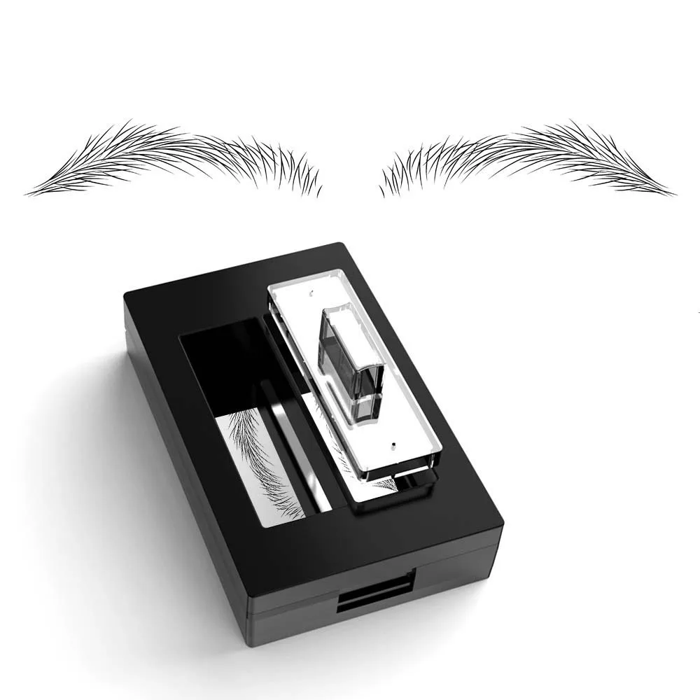 Waterproof Eyebrow Powder Dyeing Set Portable Quick Make Up Eyebrow Seal Stamp Long-Lasting Anti-sweat