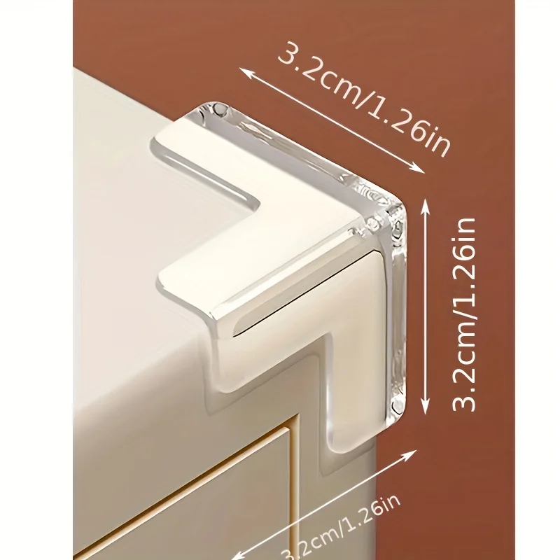 10 прозрачных силиконовых защитных уголок, прочные клейкие Т-образные защитные приспособления для мебели, подходящие для столов и шкафов.