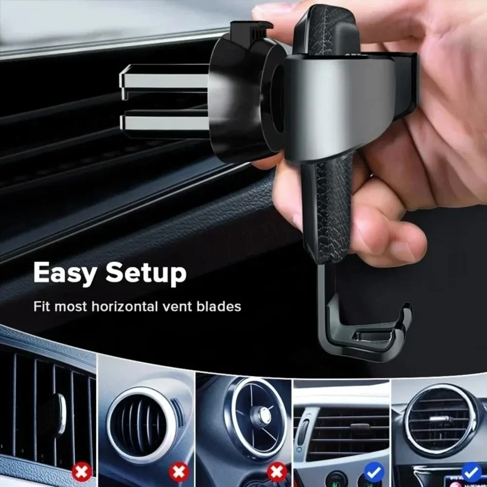 Gravity Car Holder Air Vent Clip Mount Mobile Cell Stand Smartphone GPS Support for IPhone 13 12 Xiaomi Samsung Phone