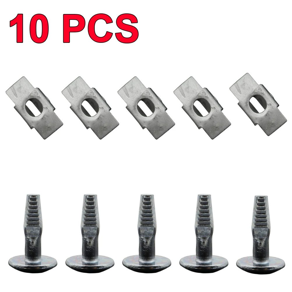 10PCS Car Engine Undertray Cover Clips Bottom Shield Guard Metal Screws Bolts Fastener For Peugeot 206 207 407 807 Citroen C2 C5