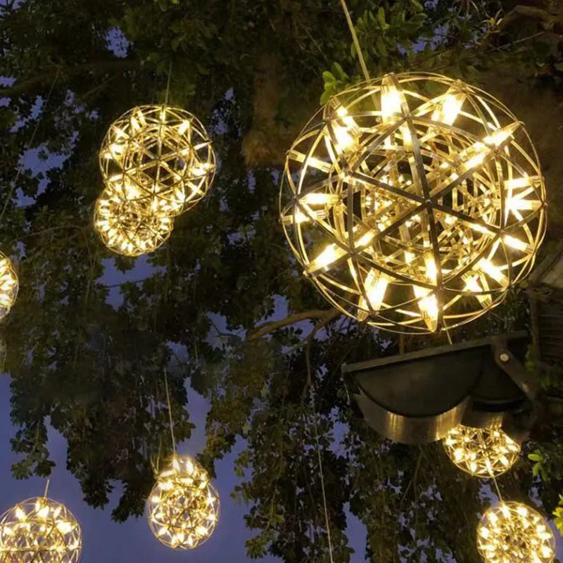 

Creative outdoor garden light lawn light LED spark ball light starry sky decor hanging tree light landscape light planet light