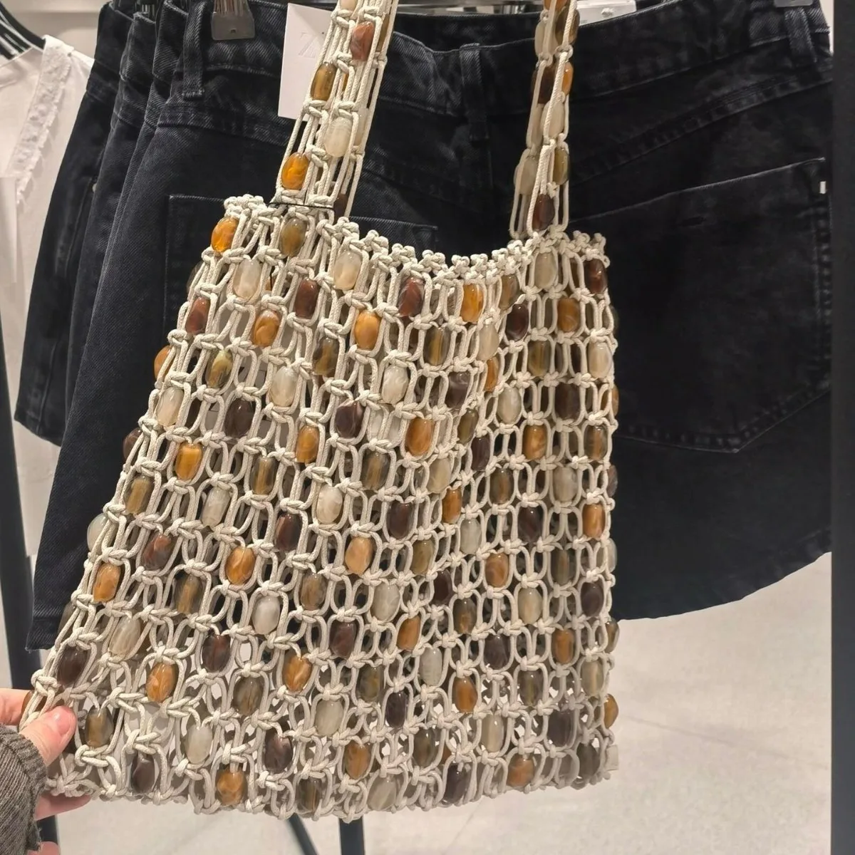 

Роскошная изысканная тканая сумка ручной работы с камнями и бисером для женщин, тканая красочная сумка на плечо с бисером, женская сумка