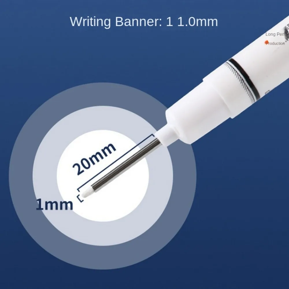 New 20mm Marker Pen Deep Hole Long Nib Head Metal Perforating Pen Waterproof Carpenter Pen Multi-Purpose Tool
