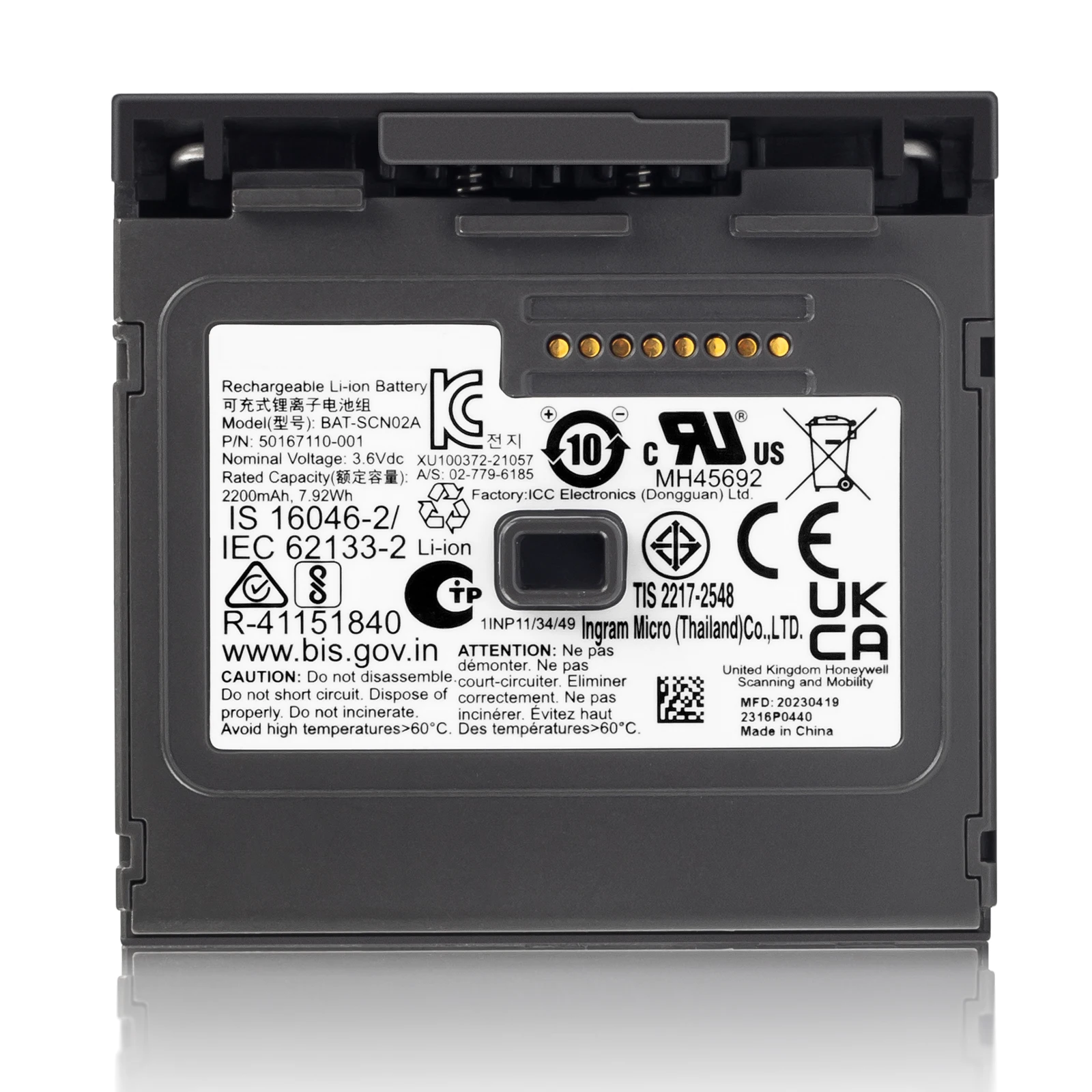 

Brand new original battery for Honeywell 8680i BAT-SCN02 BAT-SCN02A 50167110-001,2200mAh/7.92Wh.