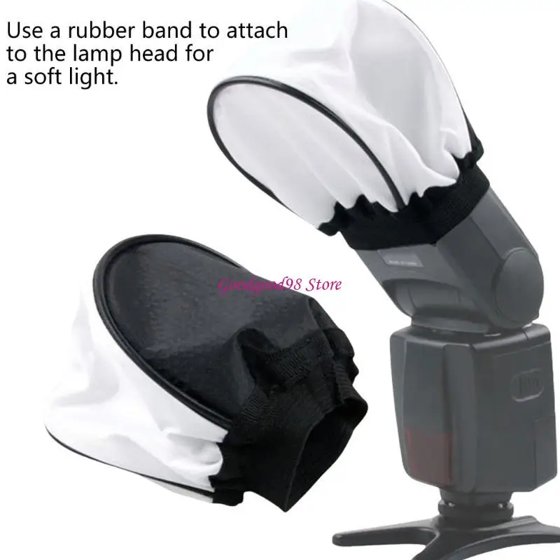 Picture 4: Flashes Bounce Diffuser Caps with Elastics Closures Softbox Diffuser for Camera Flashes W8EC