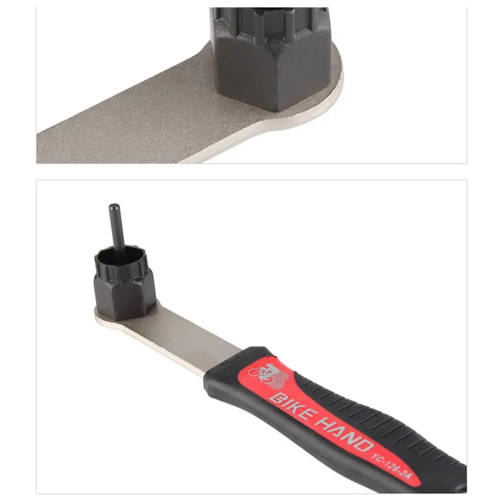 Bicycle Cassette Wrench Steel Lockring Removal Tool Bike Maintenance Multitool for Road Mountain Cycling Repair