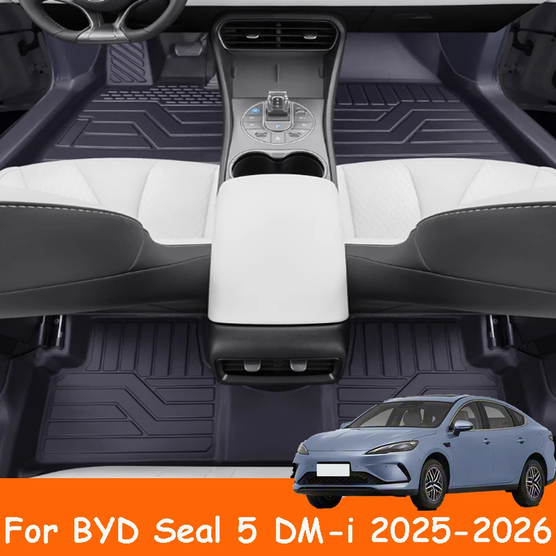 

Foot Mat Thickened TPE Material for BYD Seal 5 DM-i 2025-2026 Car Interior Waterproof Scratch-resistant Protective Accessories