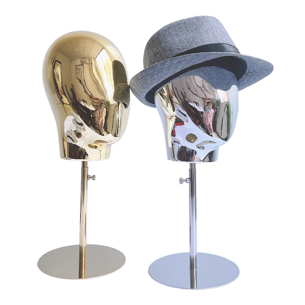 

21-дюймовая регулируемая голова манекена, голова для изготовления парика, металлическая голова, парик, шляпа, очки, дисплей со съемной подставкой, держатель в винтажном стиле