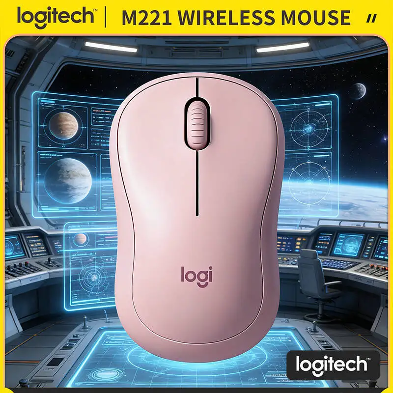 

Logitech M221 Ergonomic Silent Mouse - 1000 DPI Precision Plug-and-Play USB 18-Month Battery Great for Study Office Home Travel