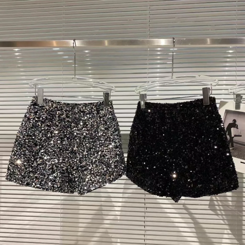 Girls Sequined Shorts Spring and Autumn New Full Sequined Shiny Heavy Industry Children Fashion Hot Pants Children Clothes - Image 4