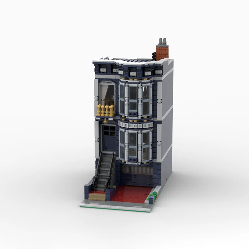 1812 pçs moc vitoriano cidade casa modelo modular blocos de construção montar diy idéia presente natal crianças brinquedo aniversário