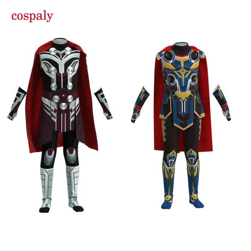 A Film Thor Donar Cosplay Costume Roleplaying Clothes Clock Trench Comic Con Stage Performance Apparel Raiment Suit Halloween