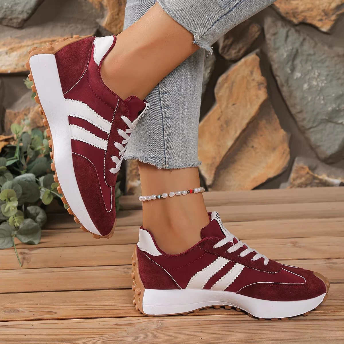 Womens Sneakers Mesh Breathable Walking Shoes Fashion Chunky Platform Sneakers Retro Jogging Footwear Ladies Casual Sports 2026 image 4