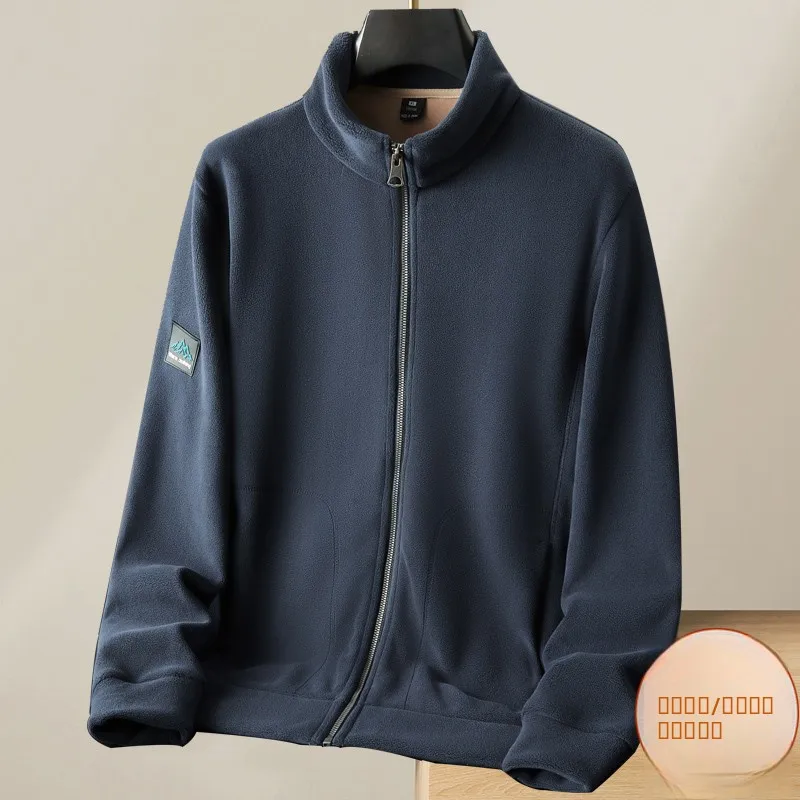 

Men's Fce Jaet Large Size Loose Casual Fall Winter New Sle Stand Collar plus Size Jaet Fat Guy Fce Liner Coat