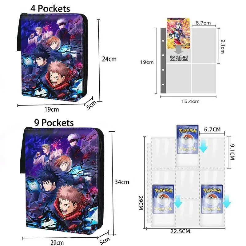 400pcs/900pcs Card Album Book Anime NARUTO Collection Card Zipper Game Cards Sasuke Sakura Kakashi Binder Holder kids Gift