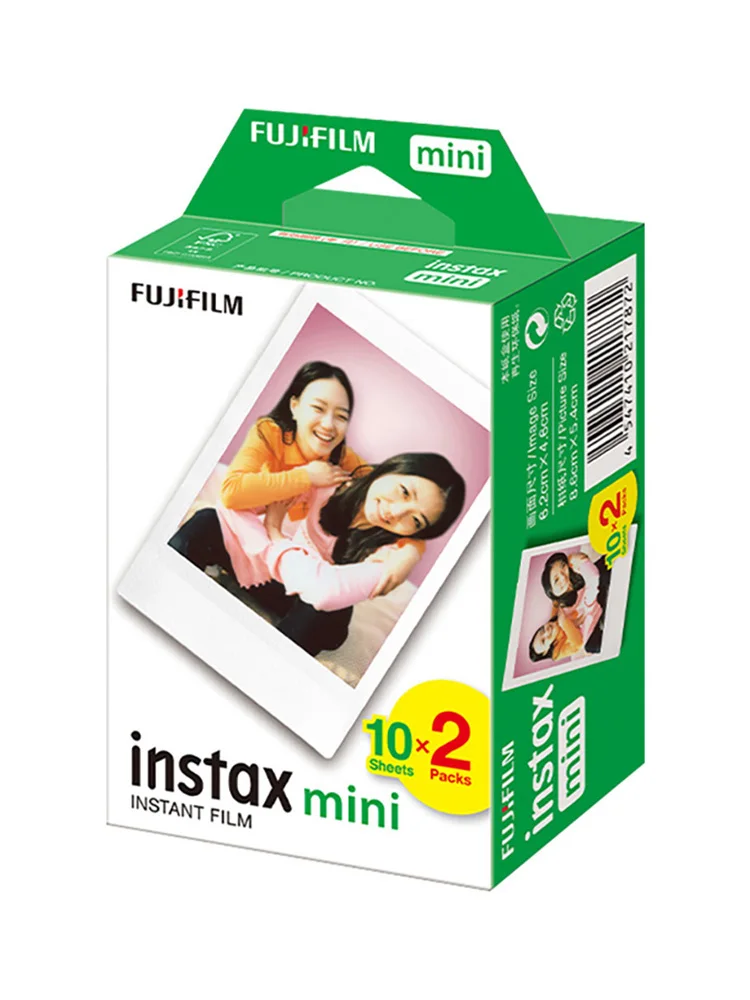 Fujifilm Instax Mini Film White Edge 20 Blatt Fotopapier für Fuji Sofortbildkamera 8/7s/9/11/25/50/90/70/Liplay/Link