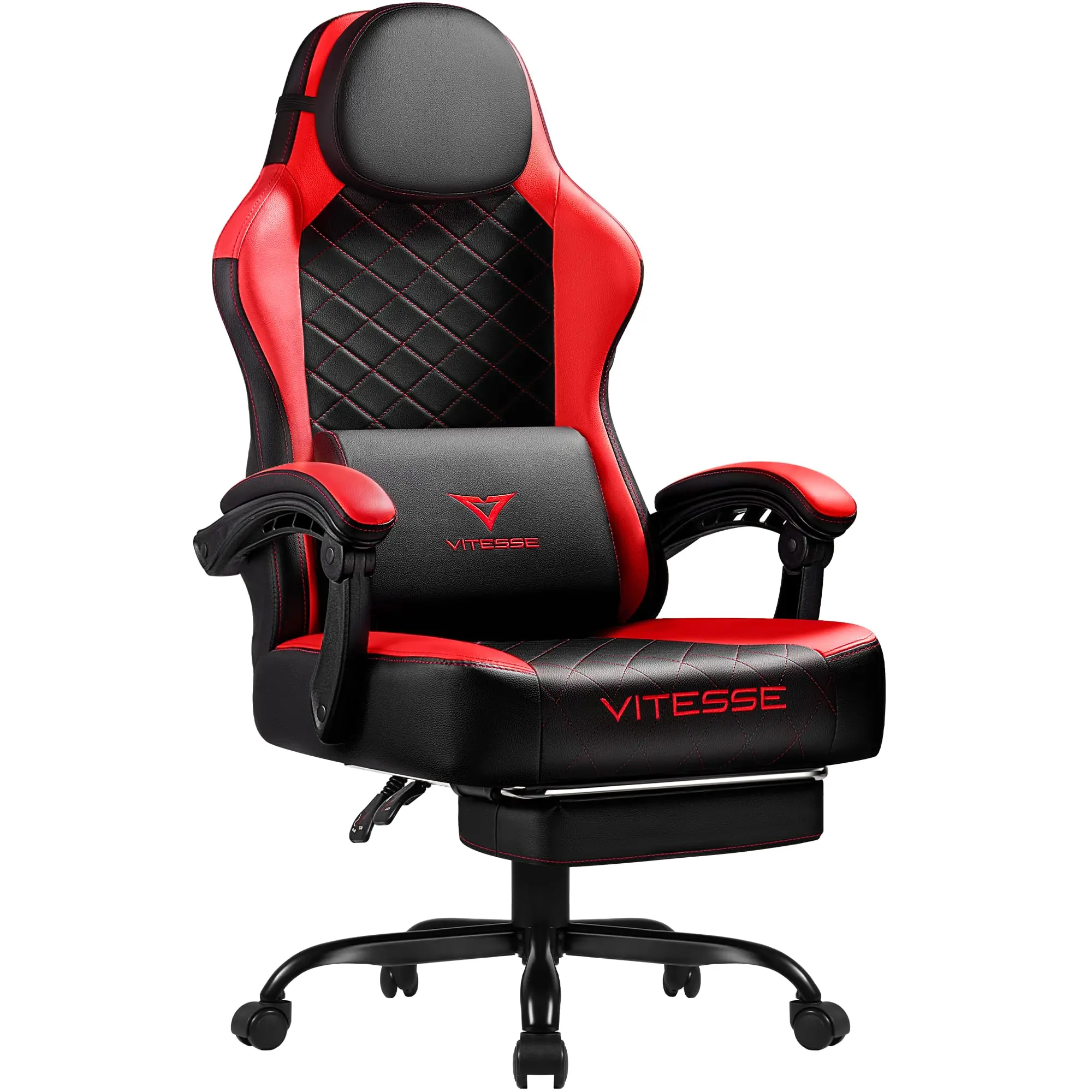 400 lbs Red Ergonomic Video Gaming Chair for Adults
