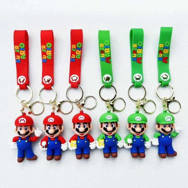 Super Mario Cartoon Key Chain Pendant Mario Doll Key Chain Backpack Pendant Game City Gift