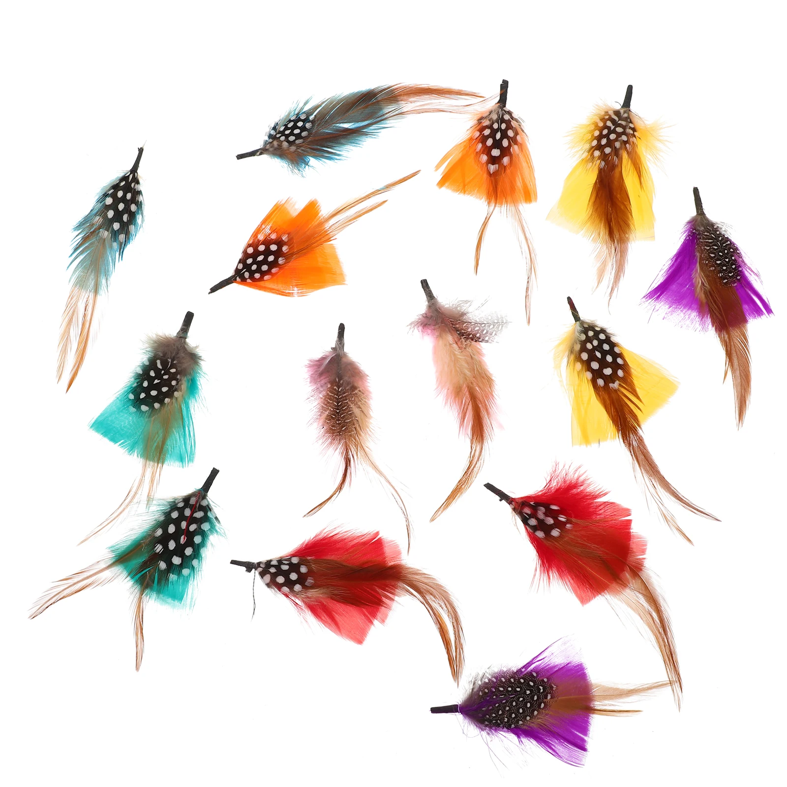 

14pcs Decorations Plume Hat Brooch Party Accessories Wedding Home Decor Clothing Hair Soft Lightweight Odor-Free