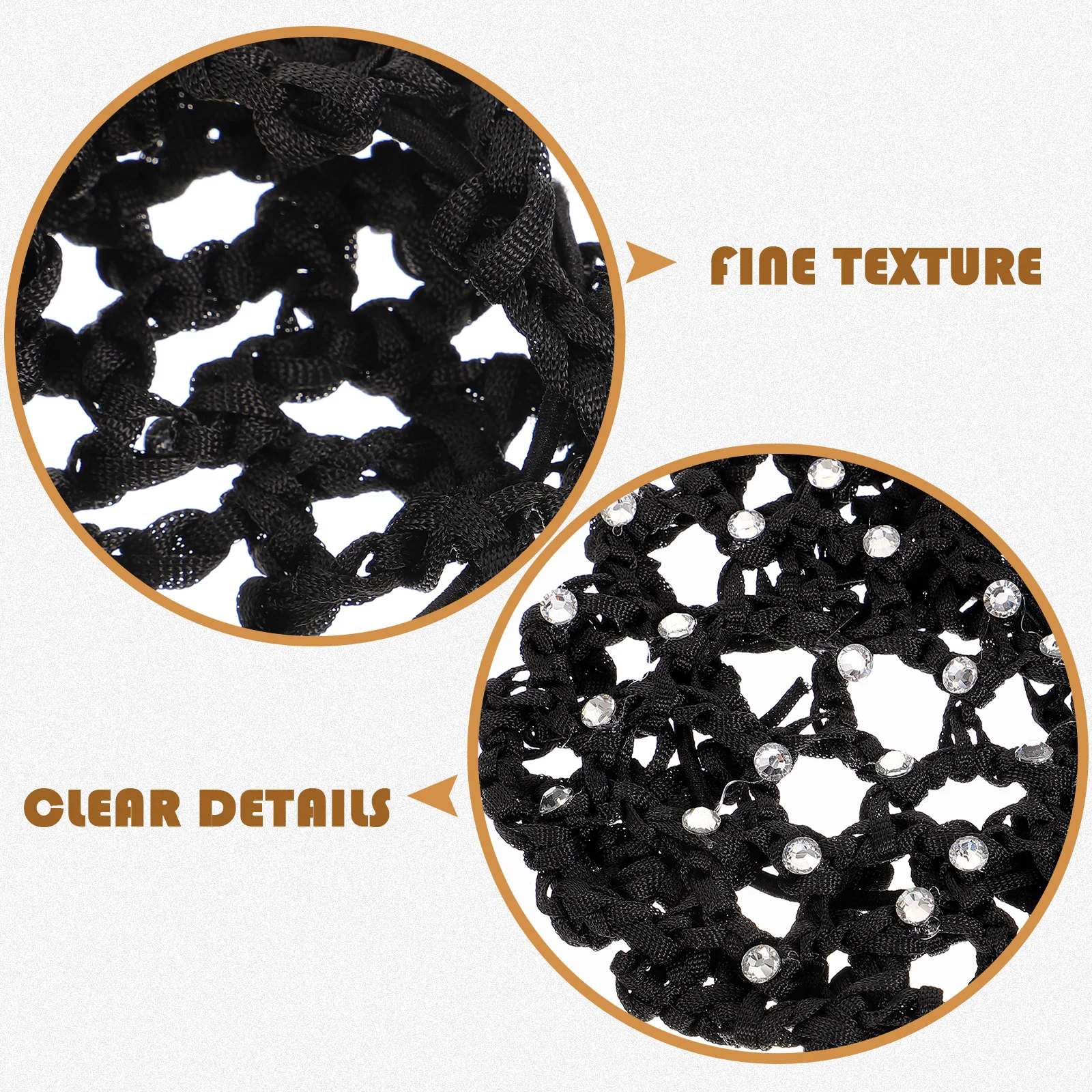 

5pcs Black Bun Cover for Women Nurses Dancers Hair Accessories Thin Thick Hair Formal Casual Occasions