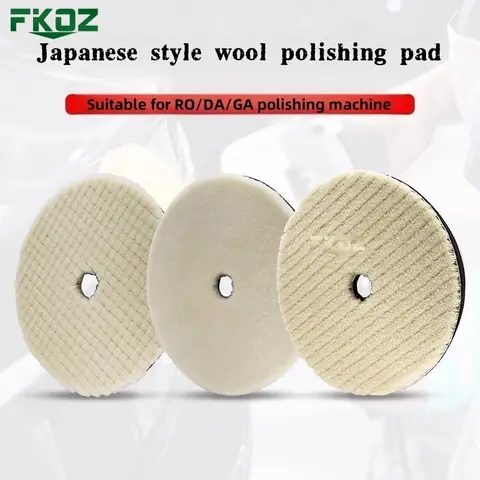 6/7 Inch Japan Wool Polish Pad For DA RO Car Polisher Woolen Buffing Disc Car Clean Product Automotive Scratch Removing