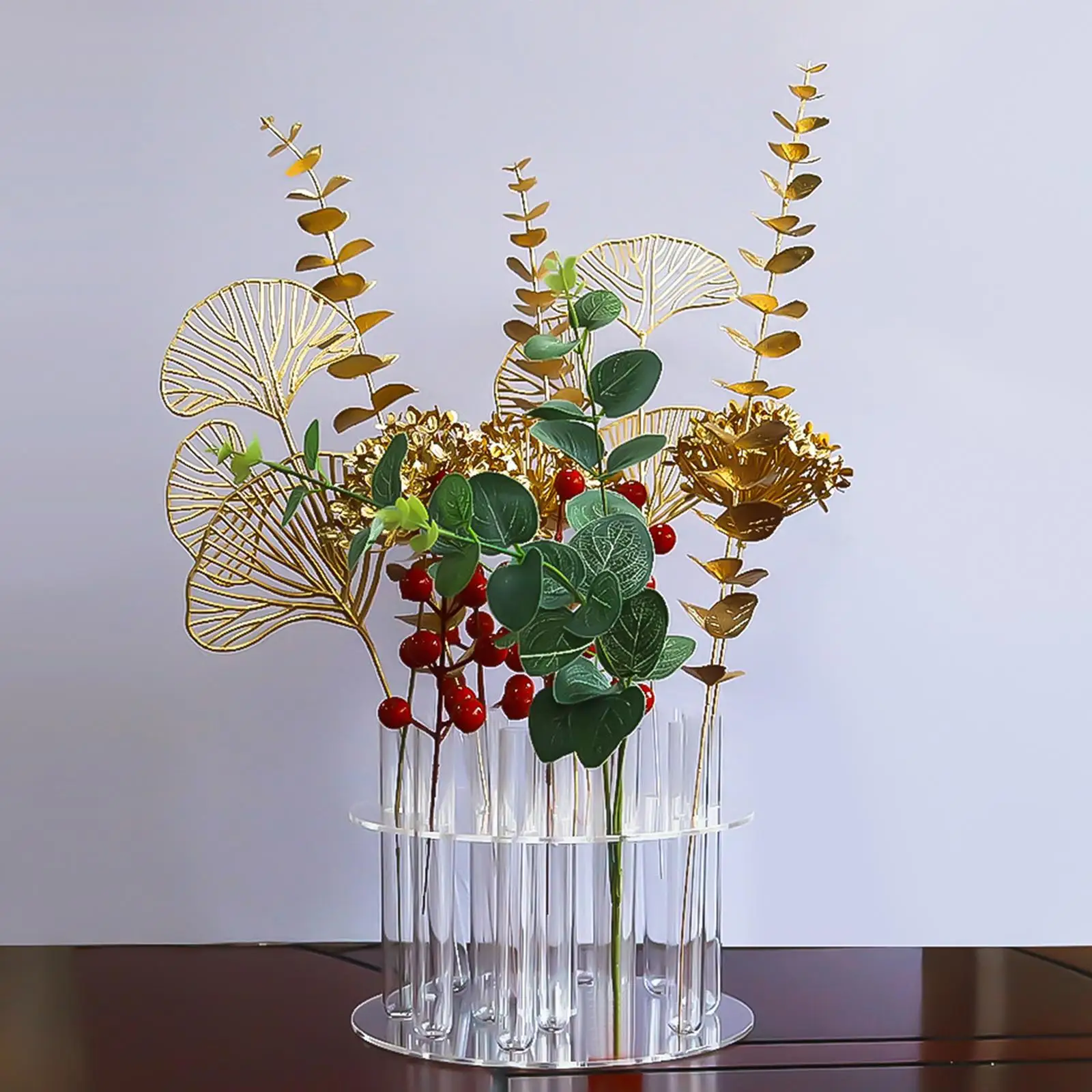 Hydroponic Plant Holder Clear Test Tube Vase for Wedding Desktop Living Room