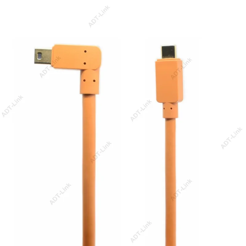 

USB-C к 2.0 Mini-B 5-контактный, (3 м, 5 м, 8 м, 10 м) (высокая видимость оранжевого цвета) Угловая мини-USB-камера для натяжения камеры USB Type-c