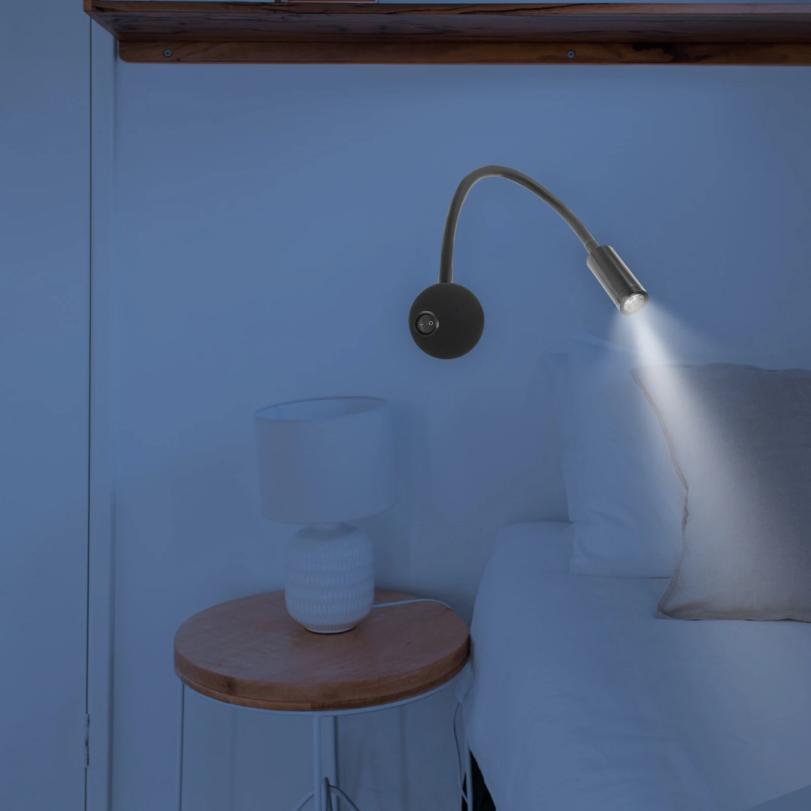 

3W LED Bedside Light Bedroom Wall Lamp 110-220V Dimmable Aluminum Iron Chassis Vintage Decorative Light for Living Room Bar