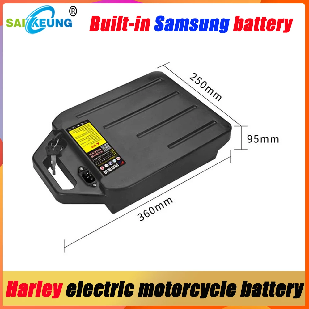 Harley 60V 20 30 40 50 60Ah 2000w Electric Car Foldable Citycoco Electric Scooter Bicycle 18650 Lithium Battery Pack Waterproof