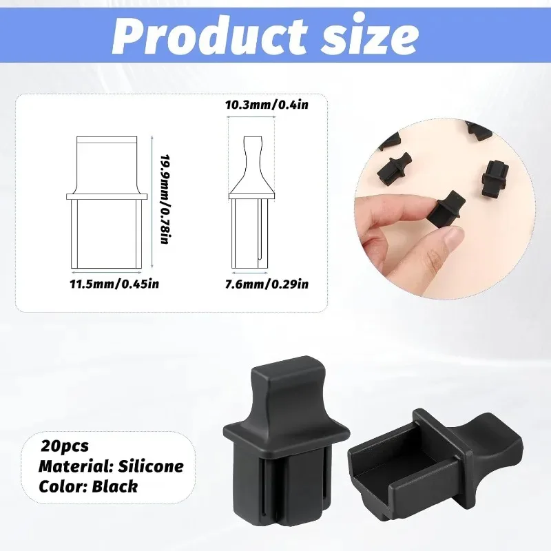 50/30/20/10PCS Silicone Dustplugs RJ45 Dust Cover Cap Ethernet Port Plugs for Router Network Swticher Computer Protective Caps