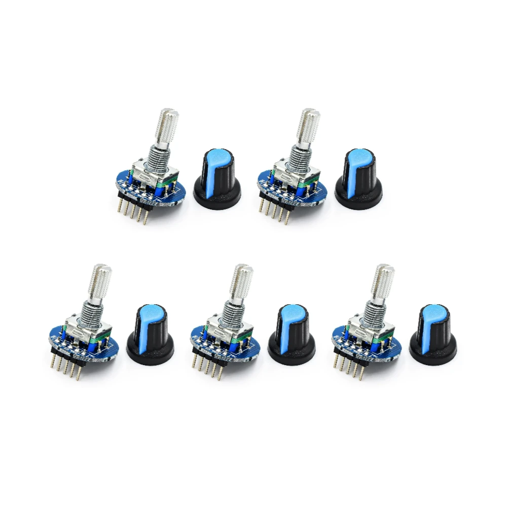 Drehgebermodul für Arduino Brick Sensor Development, runde Audio-rotierende Potentiometer-Knopfkappe EC11