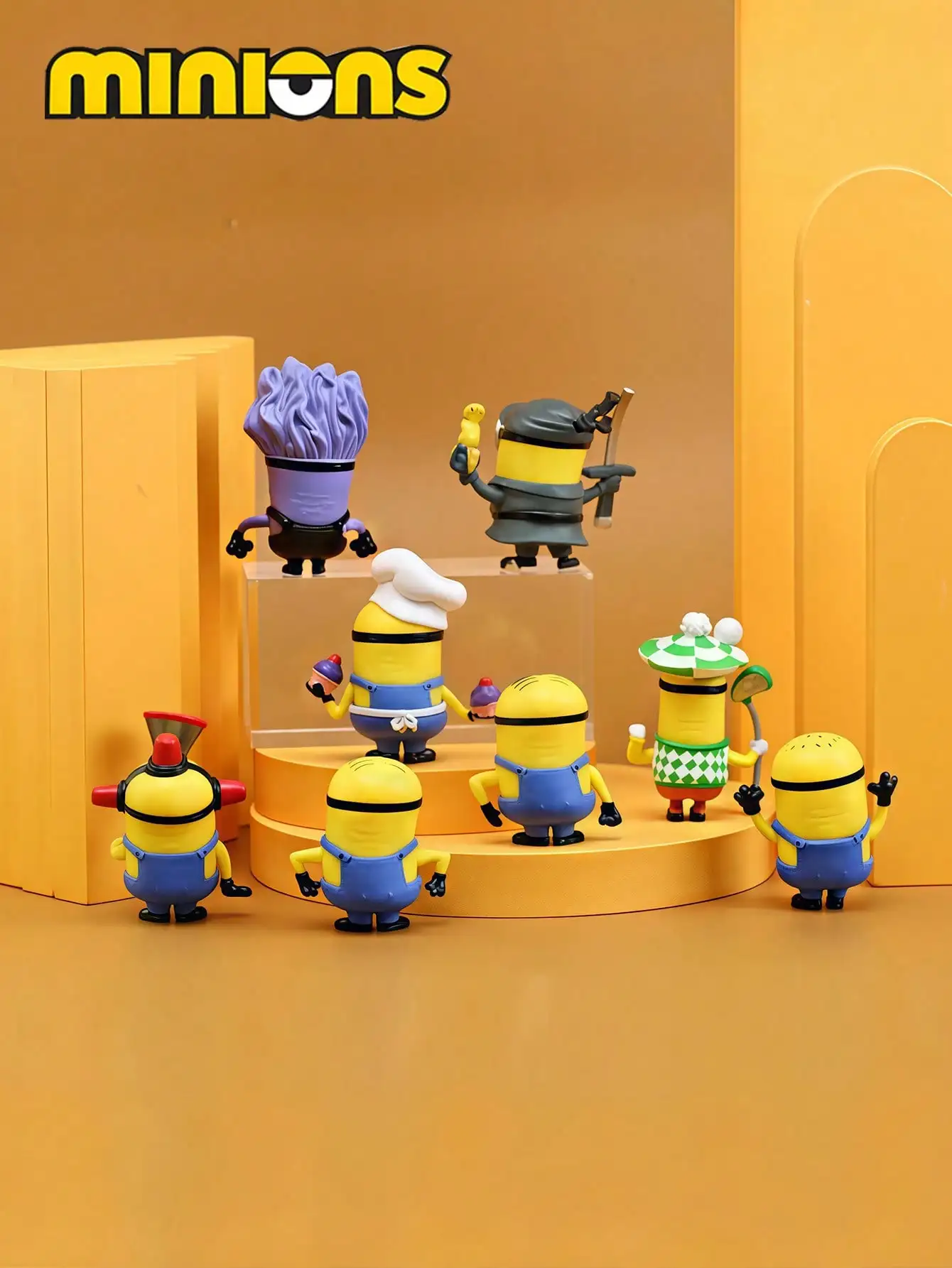 1/3/5/8 قطعة منتجات مينيسو مينيونز الجديدة 8 دمى مينيونز الصلبة حقير لي ، تماثيل لطيفة ذات عيون كبيرة ، هدايا عطلة السيارة ، أورنا ذاتية الصنع