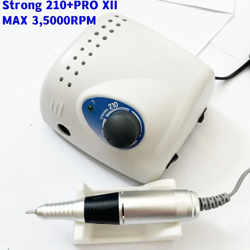 

Strong 210 PRO XII Nail Drill 65W 35000 Machine Cutters Manicure Electric Nail Drill Milling Manicure Machine Polish Nail File