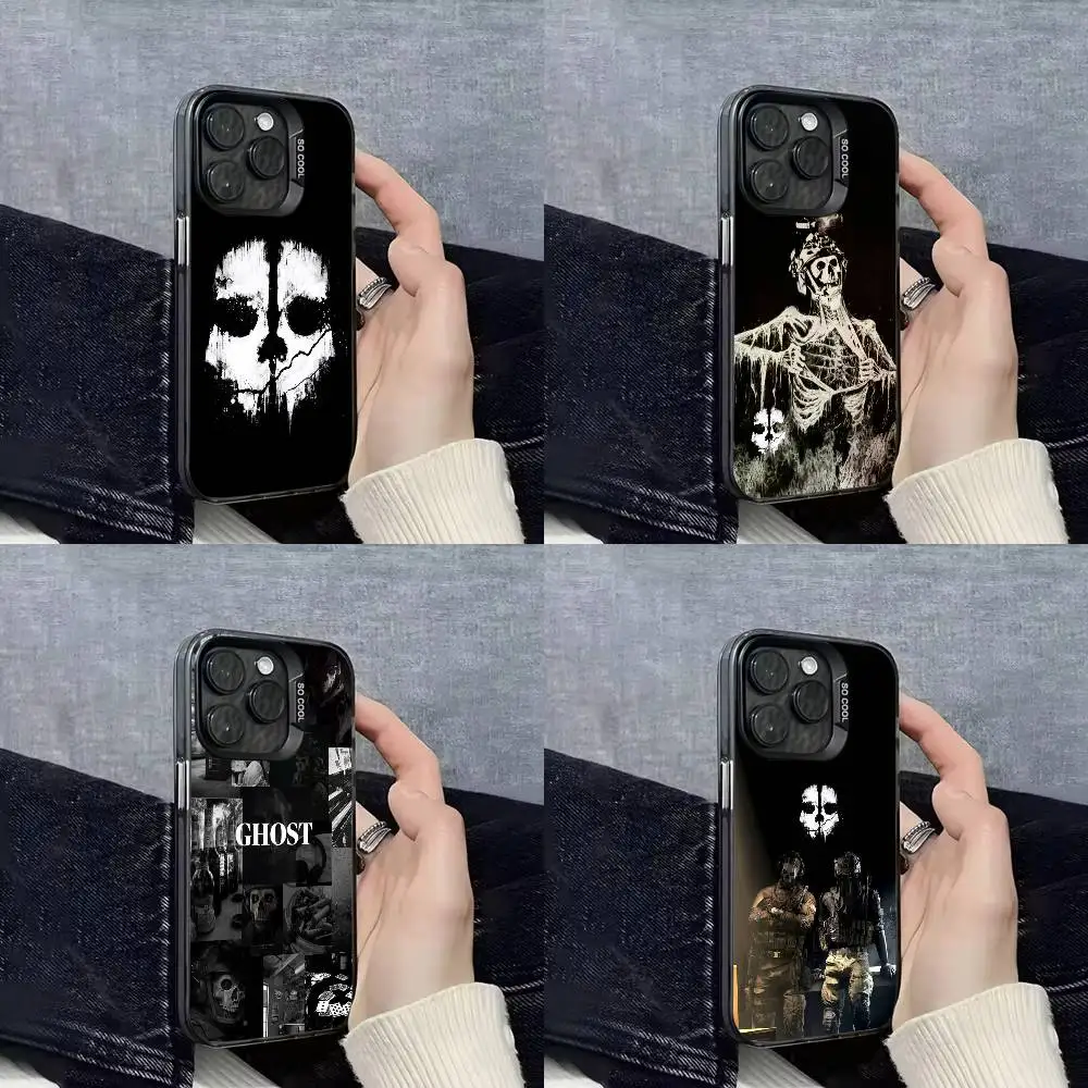 

Phone Case For iPhone 17,16,15,14,13,12,11,Pro,Max,Plus,E,SE4,Air,Mini Black IMD COD Call Of D-Duty Ghost Soft Cool Cover
