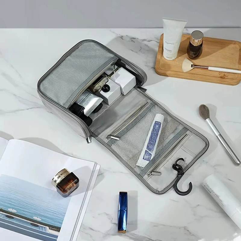 Hängende Reise-Kulturtasche für Damen und Herren, große Aufbewahrungstasche für Kosmetika, Make-up und Toilettenartikel – Detail 2