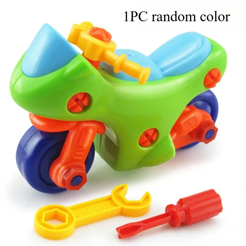 1PC Random Color Disassembly Engineering Vehicle - Educational DIY Toy With Trains & Cars for Kids