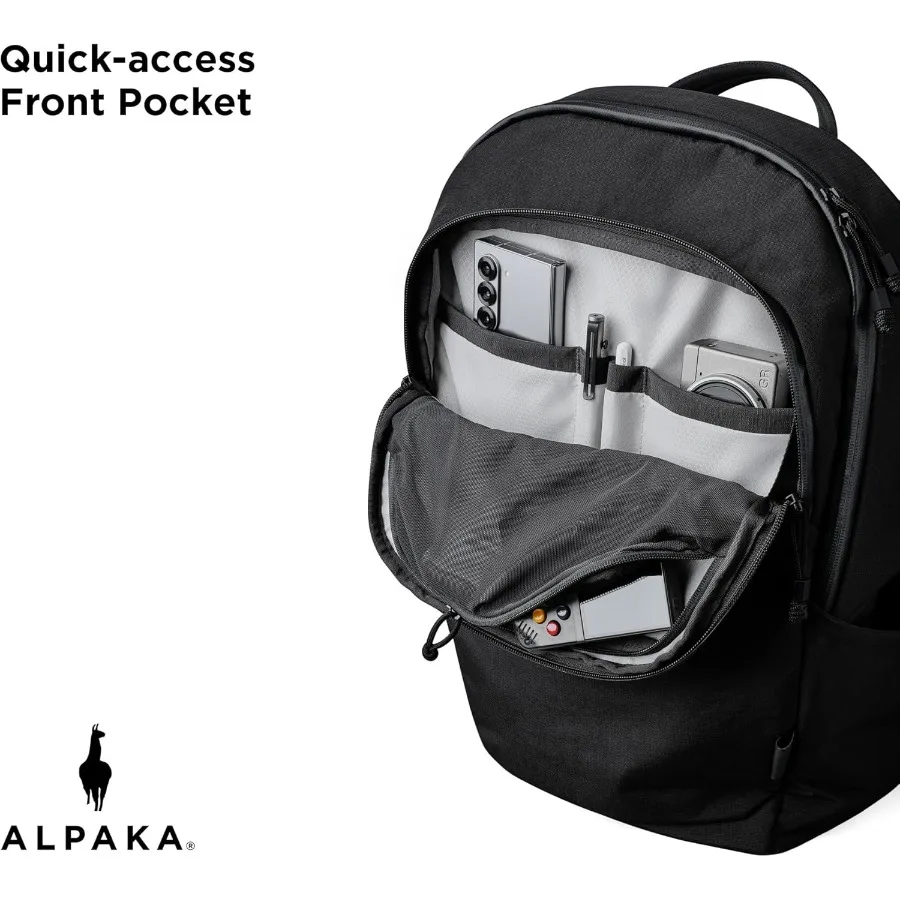 حقيبة ظهر ALPAKA Bravo سعة 23 لترًا - حقيبة ظهر للكمبيوتر المحمول تناسب أجهزة الكمبيوتر مقاس 16 بوصة وحاملات زجاجات المياه مبطنة بالصوف لحماية الأعمال #4