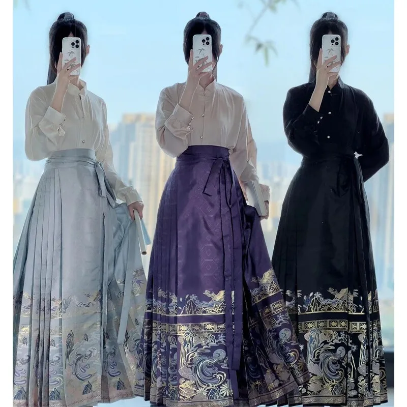 purple-ming-style-hanfu-women-spring-autumn-noble-elegant-mamian-skirt-daily-chinese-costume