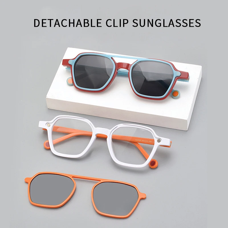 G2305 High quality two frame detachable clip sunglasses G2305 double beam sunglasses for boys and girls