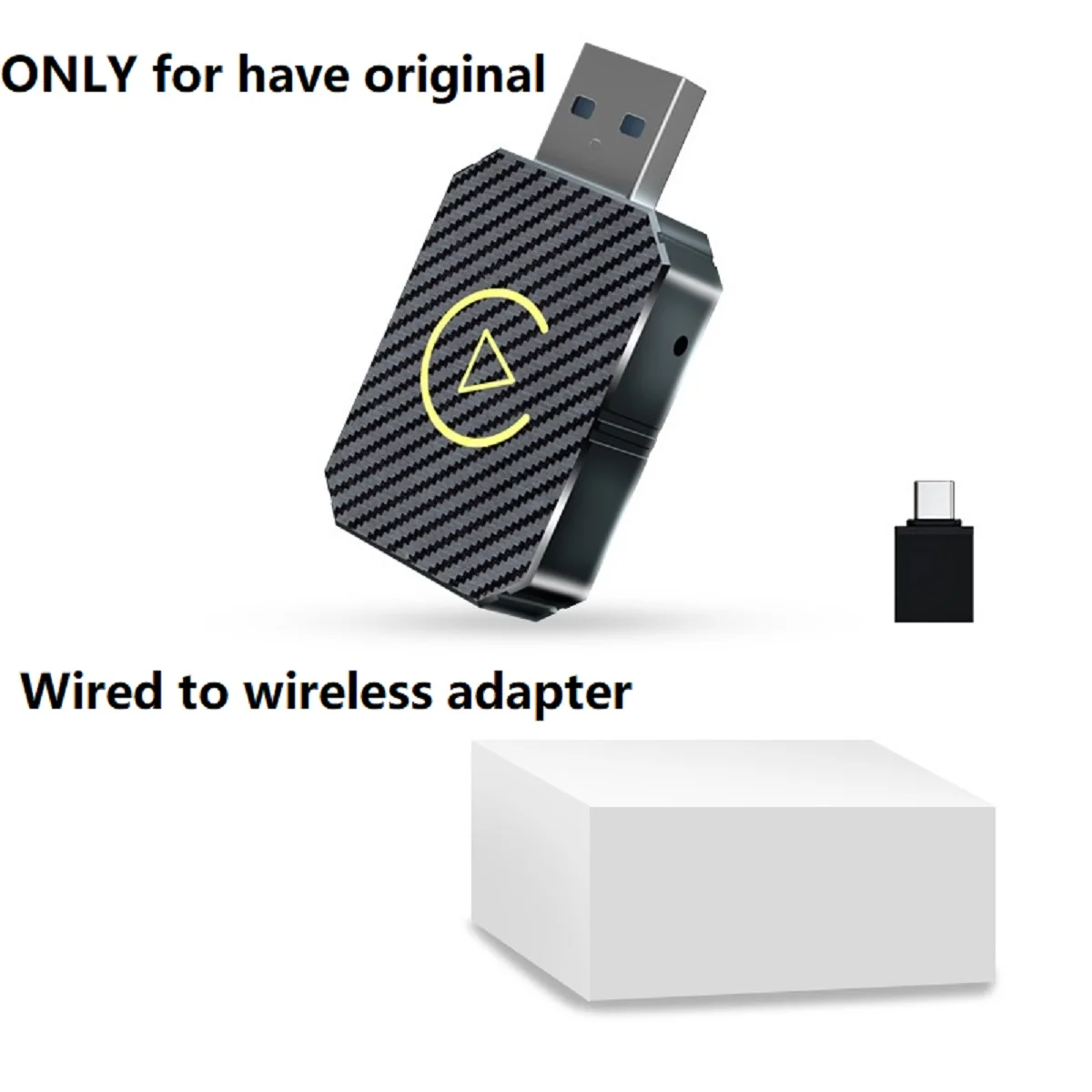 Car AI Box 2 in 1 Carplay Andriod Auto Wired to Wireless Adapter Mini Smart Box Plug and Play Compatible with 99% Cars Accessory