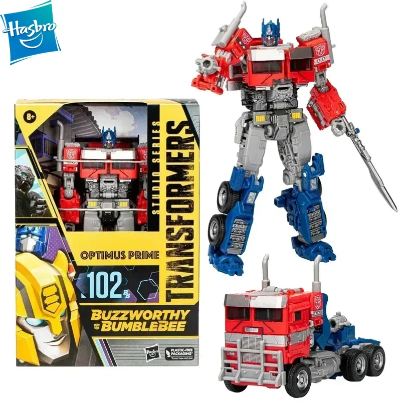 In Stock Hasbro Transformers BB102 Optimus Prime Buzzworthy Bumblebee Studio Series Voyager Class Action Figure Model Toys