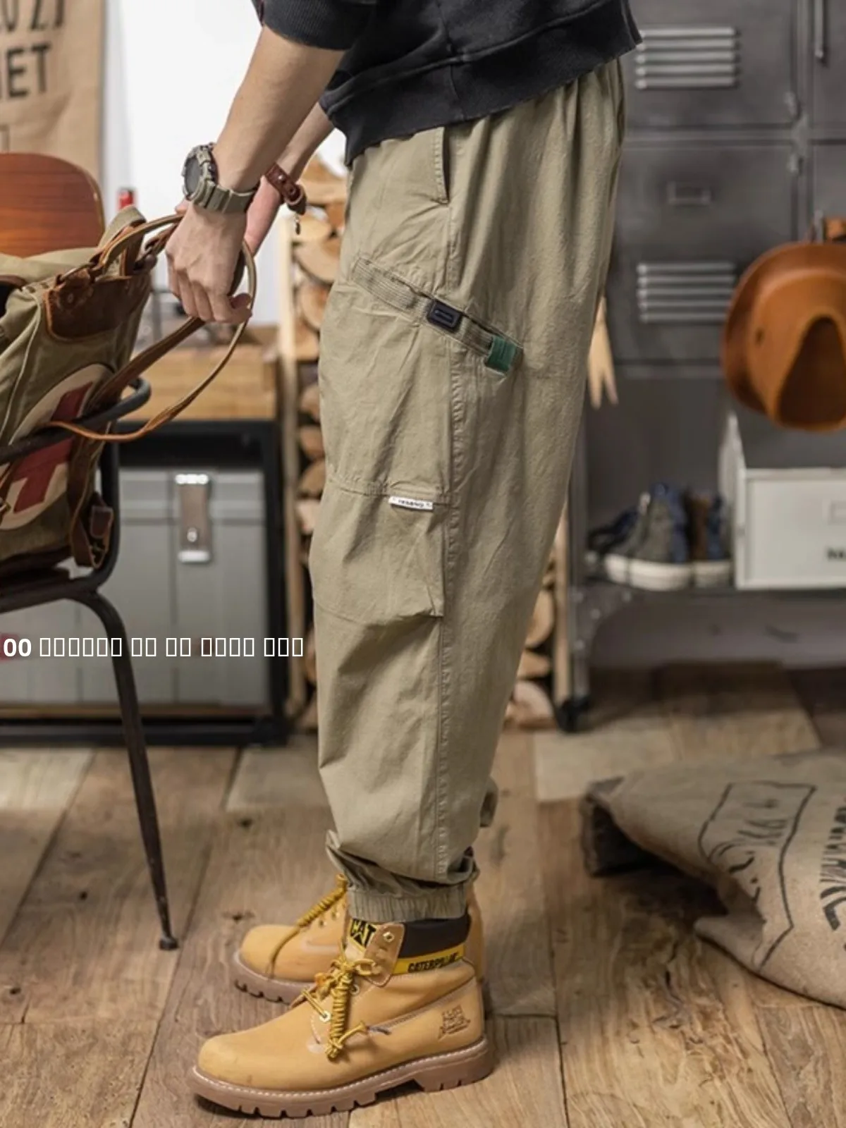 

Свободные повседневные рабочие брюки в американском стиле, мужские весенне-осенние винтажные брюки с несколькими карманами, длинные брюки Harlan