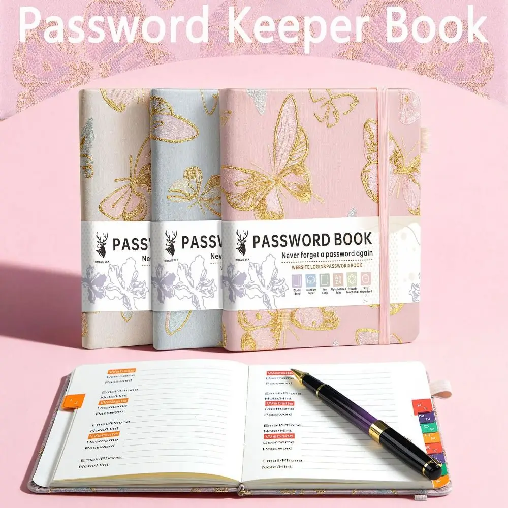 Delicate Embroidered Decoration B6 Embroidery Notebook Soft Touch Hardcover Practical Band Design Secure Band Design Notebook