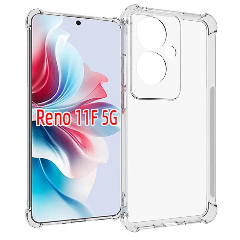 Oppo Reno11 F CPH2603 Case Air Cushion Shockproof Airbag Clear Silicone TPU Back Cover Soft Case for Oppo Reno 11F Reno11F 5G