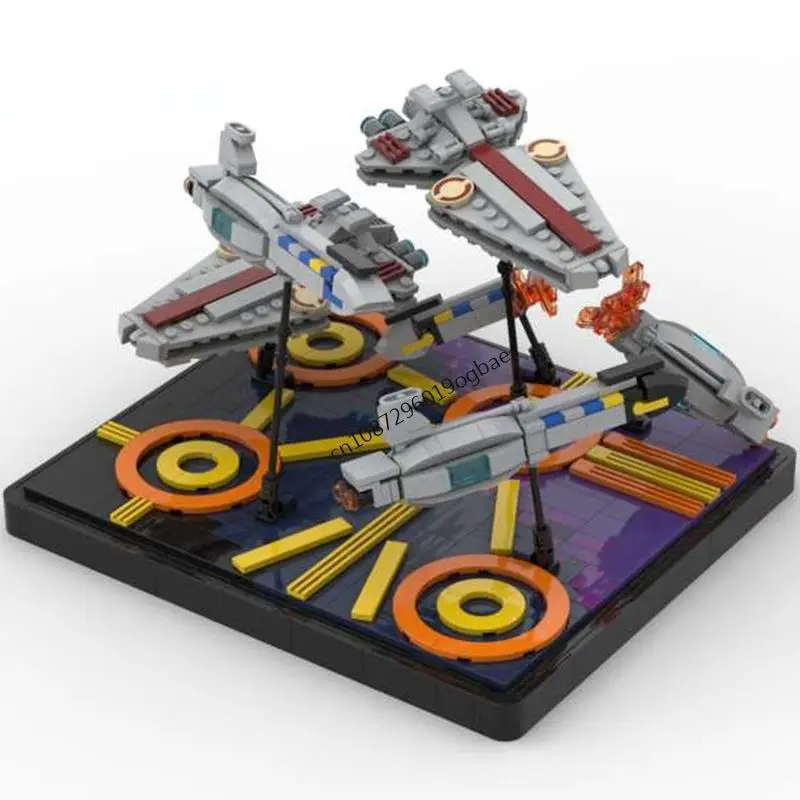 

New 961Pcs Famous Star Battle Movie Moc Battle Over Venator Model Diy Creative Ideas Child Toys Birthday Gifts Building Blocks