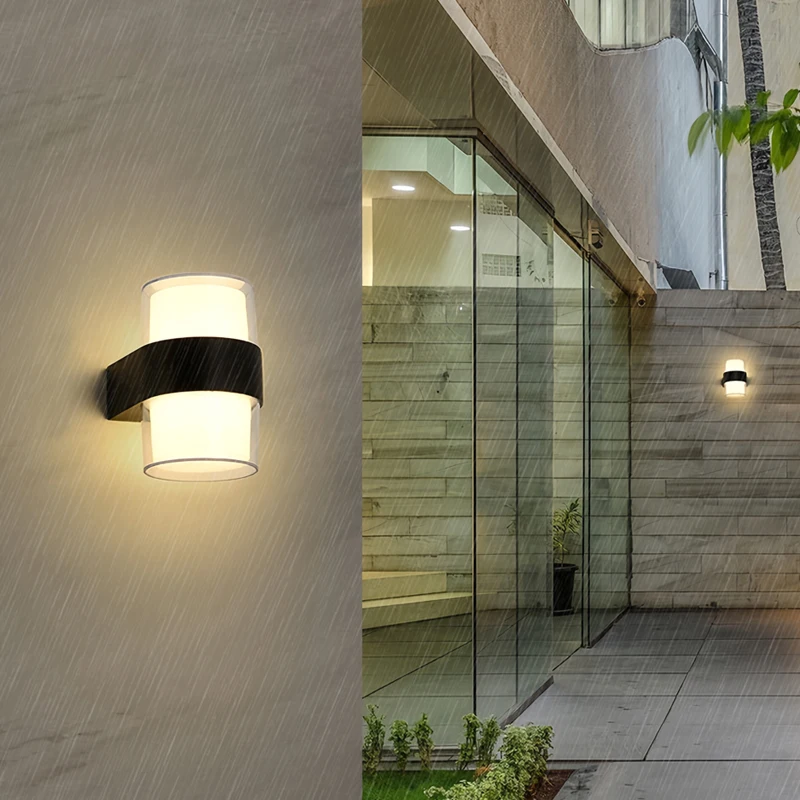 وحدة إضاءة LED جداريّة ضوء 220 فولت غرفة نوم السرير ضوء غرفة المعيشة شرفة الممر الجدار مصباح الممر الجدار الشمعدان مصباح ديكور المنزل في الهواء الطلق ضوء