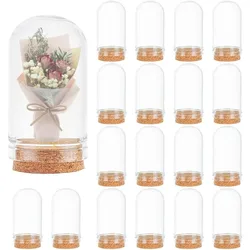 코르크 마개가 있는 돔 클로체 커버 장식 병, 유리 항아리 병, 파티 호의 예술, 9ml, 1 세트